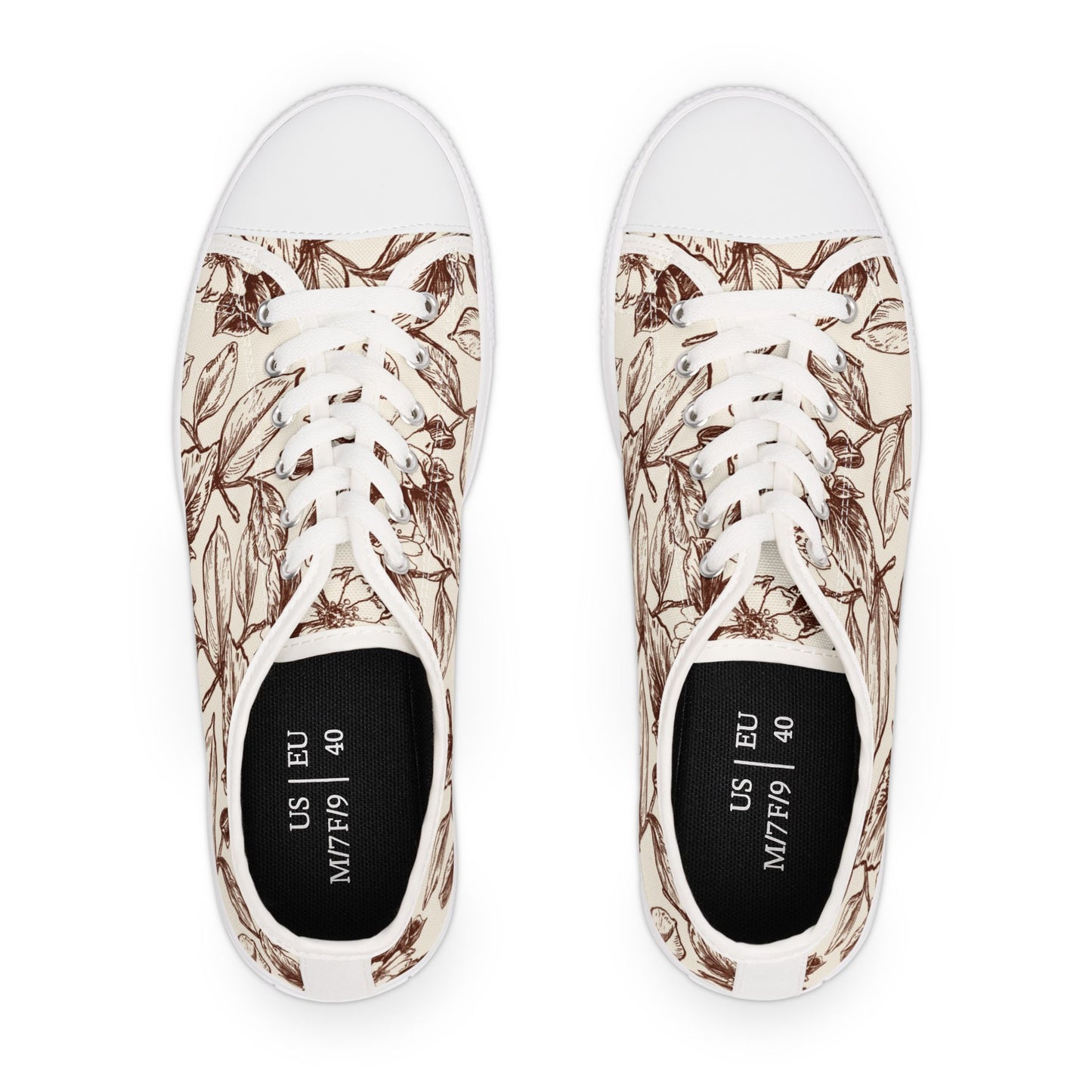 Ivory Ink - Women's Low Top Sneakers