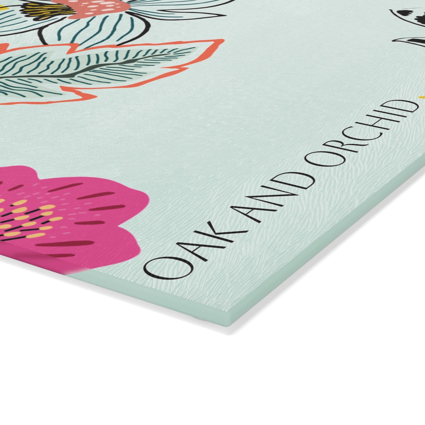 Sugar Petals - Floral Glass Cutting Board - Elegant Kitchen Decor for Cooking Lovers