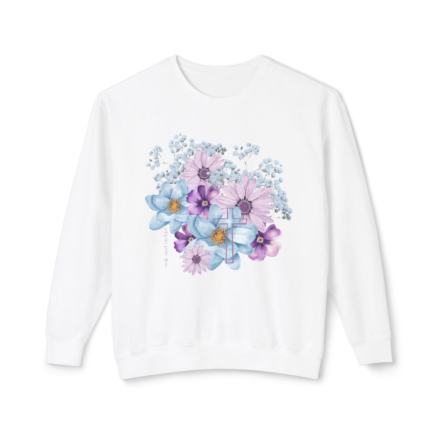 Fields of Mercy - Floral Lightweight Crewneck Sweatshirt
