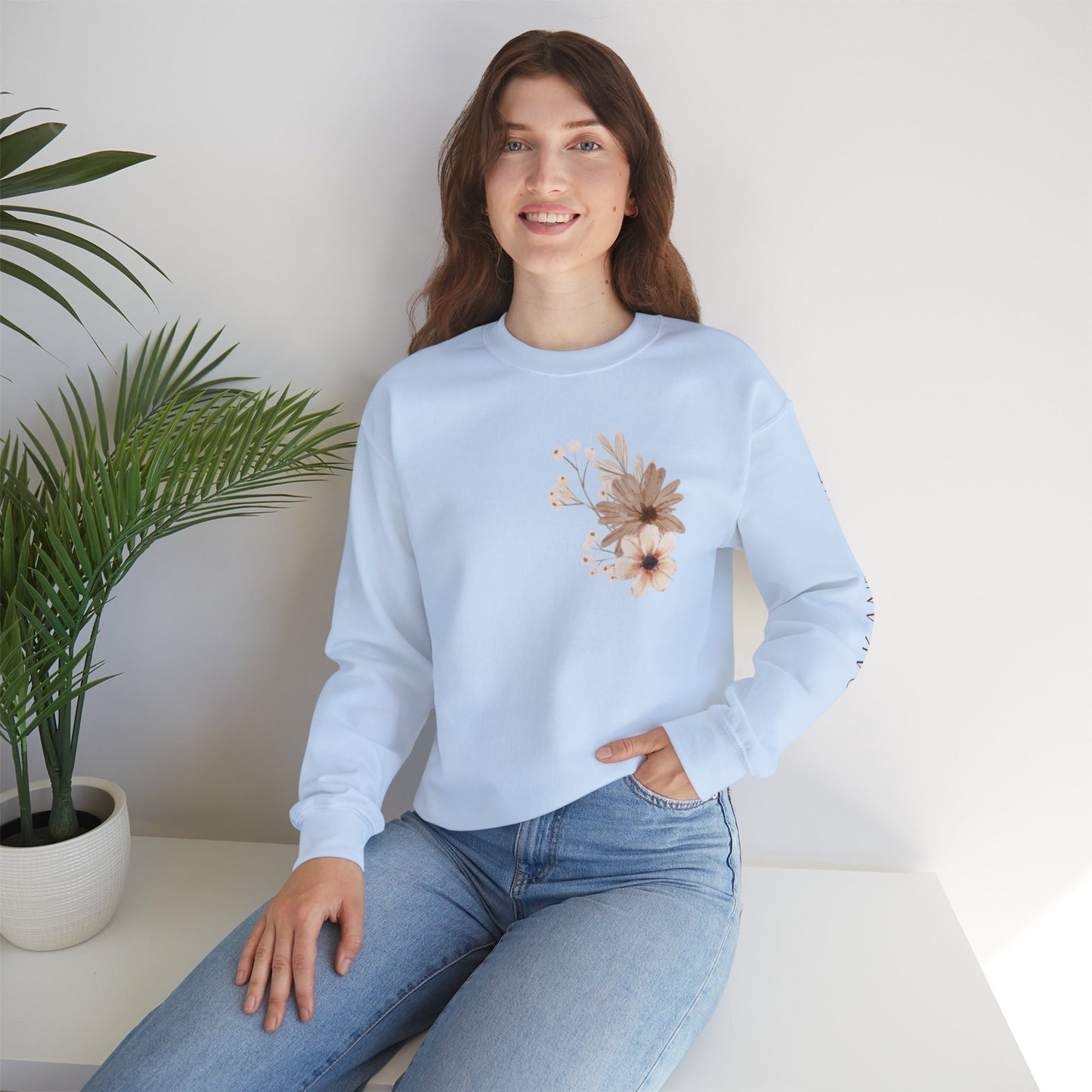 Meadow Musings - Floral Crewneck Sweatshirt - Rooted in Grace
