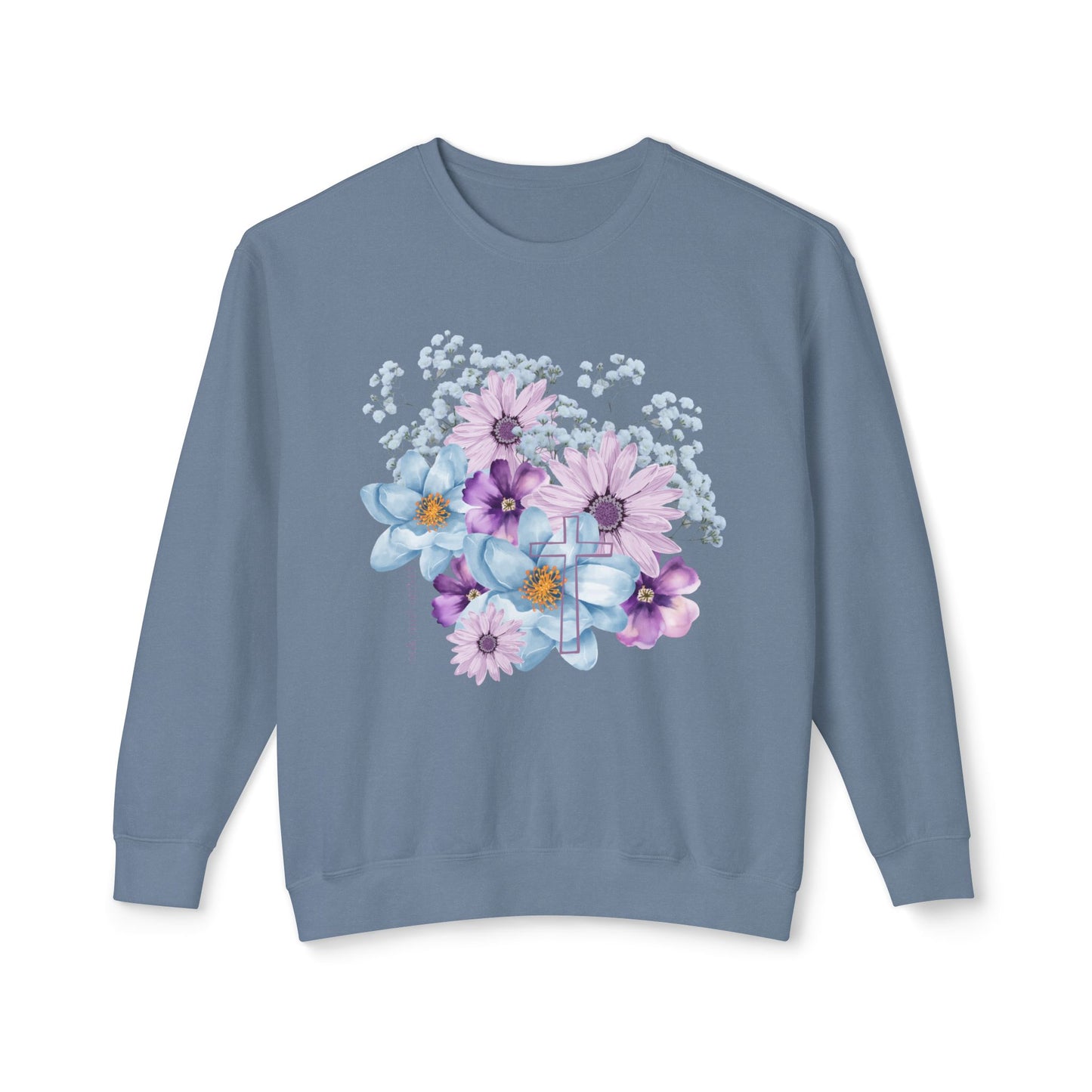 Fields of Mercy - Floral Lightweight Crewneck Sweatshirt