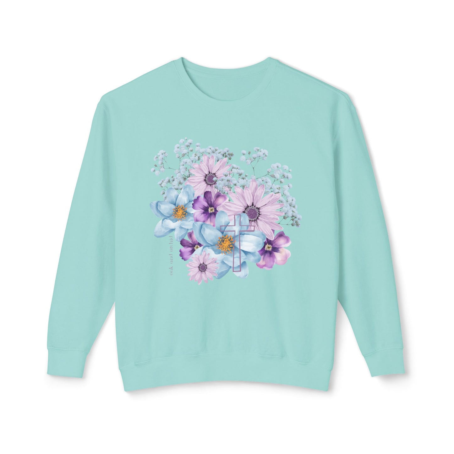 Fields of Mercy - Floral Lightweight Crewneck Sweatshirt