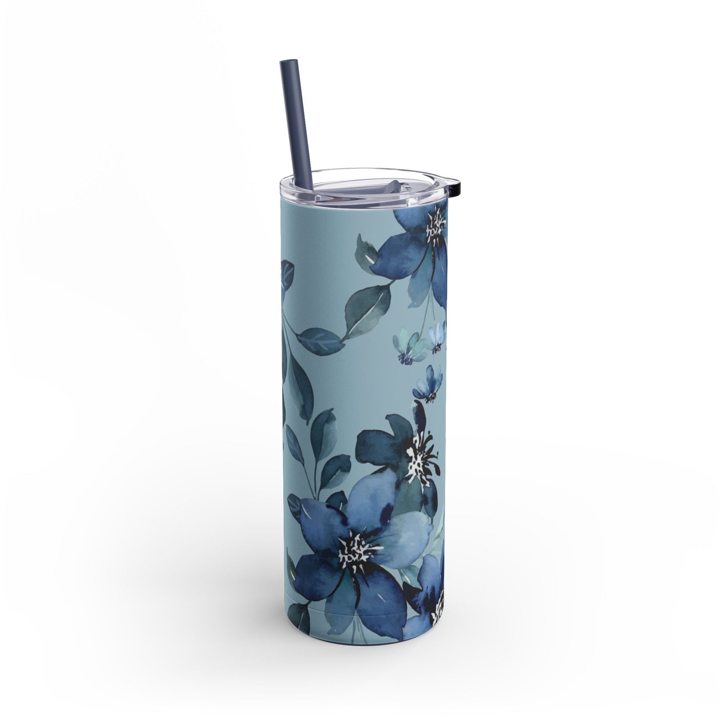 Cerulean Flora - Maars Maker Skinny Matte Tumbler, 20oz