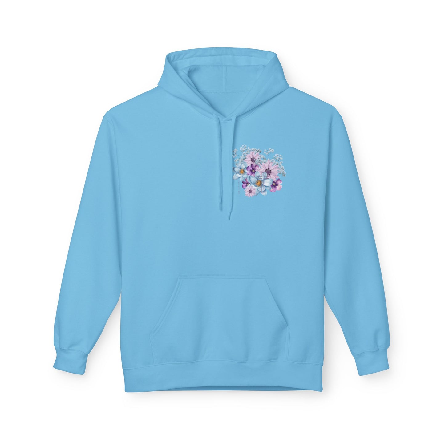 Fields of Mercy - Floral Design Christian Fleece Hoodie - Cozy & Stylish for Every Occasion