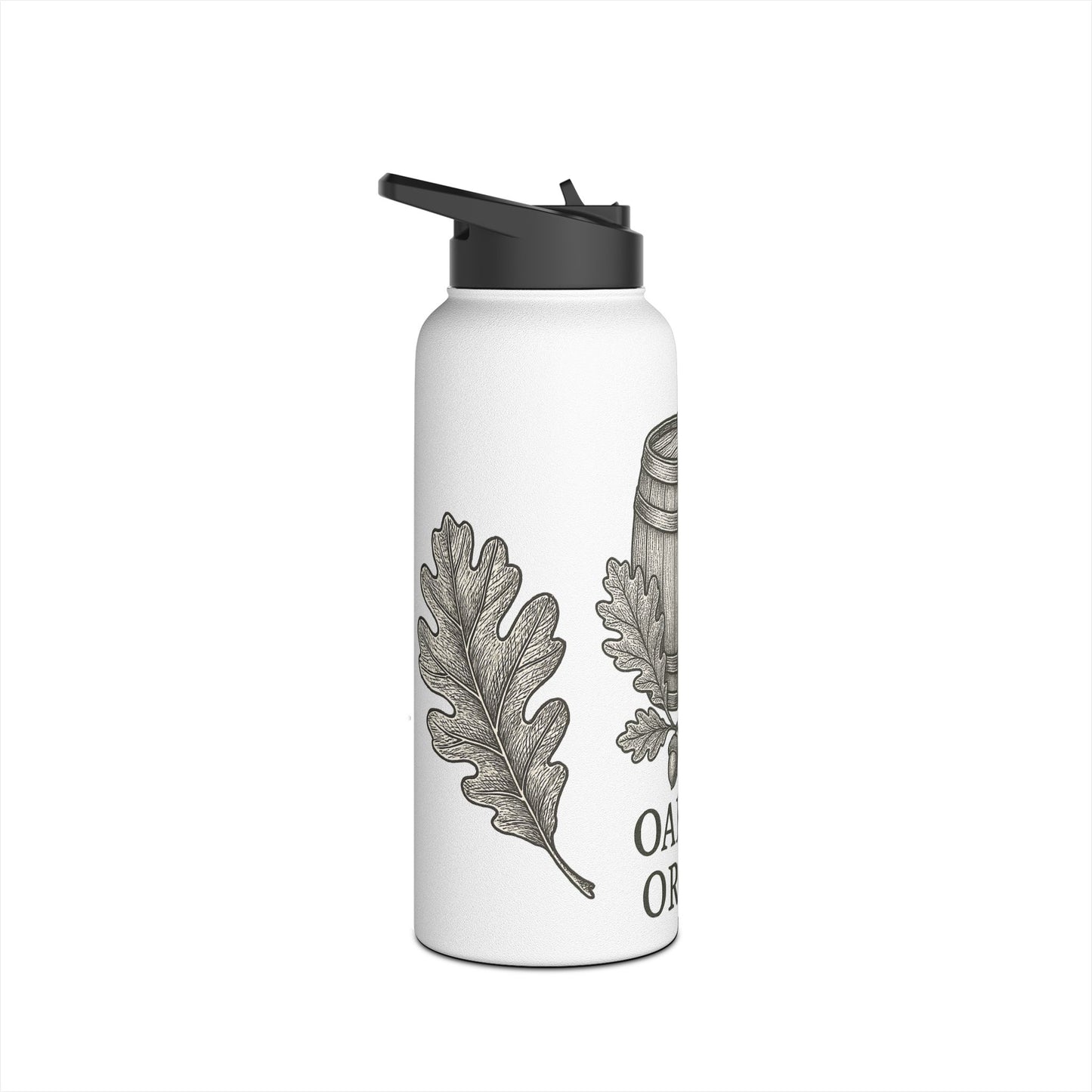 Eco-Friendly Stainless Steel Water Bottle - Oak and Orchid Design