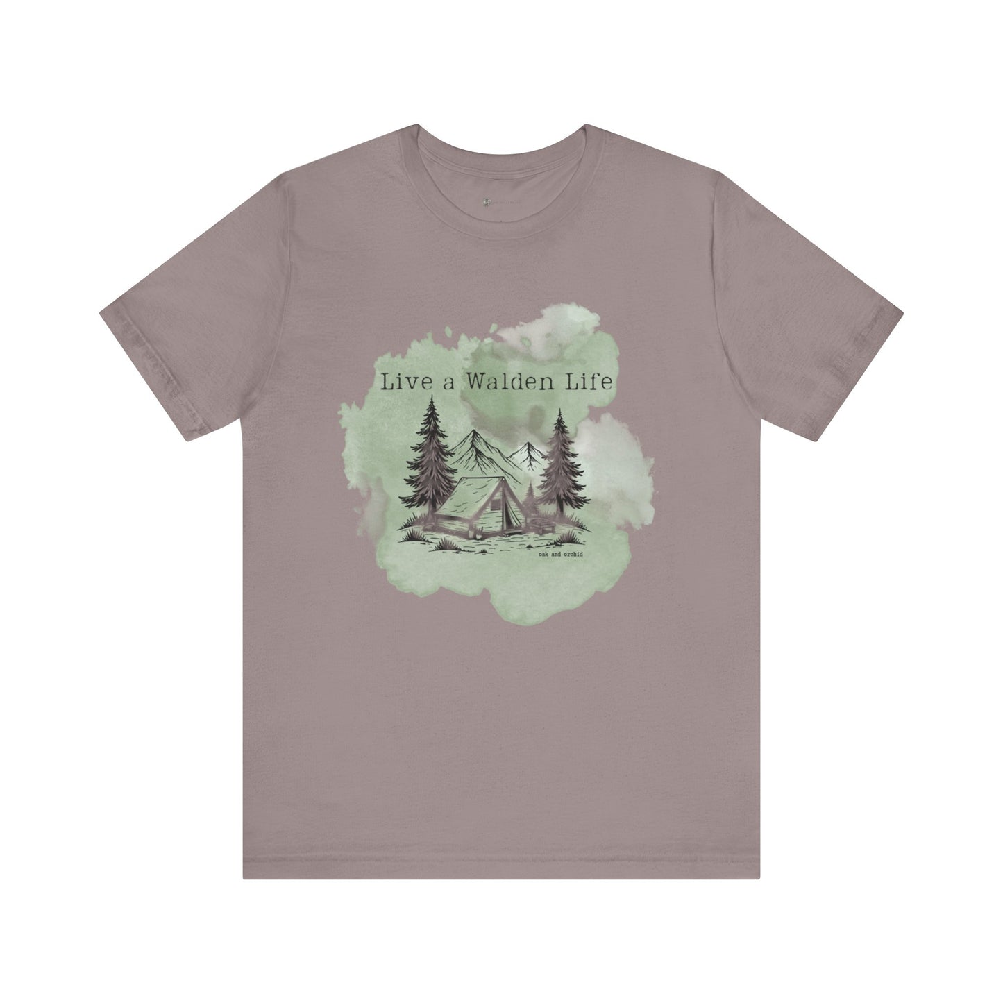 Summer 2025 - Orchard Bloom - Jersey Tee - Live a Walden Life, Nature Lover Shirt, Camping Tee, Adventure Apparel, Eco-Friendly Gift