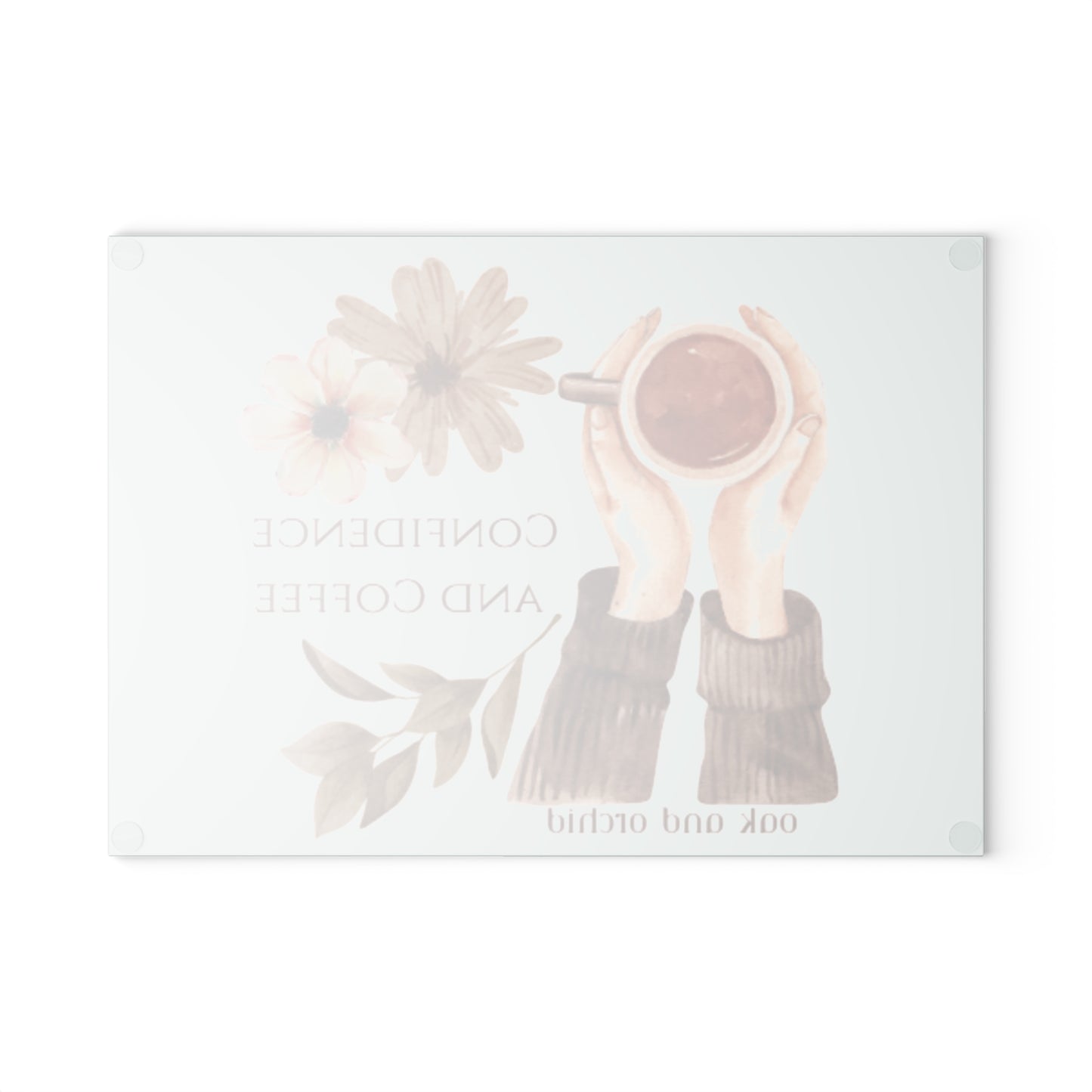 Meadow Musings - Coffee Lovers Glass Cutting Board