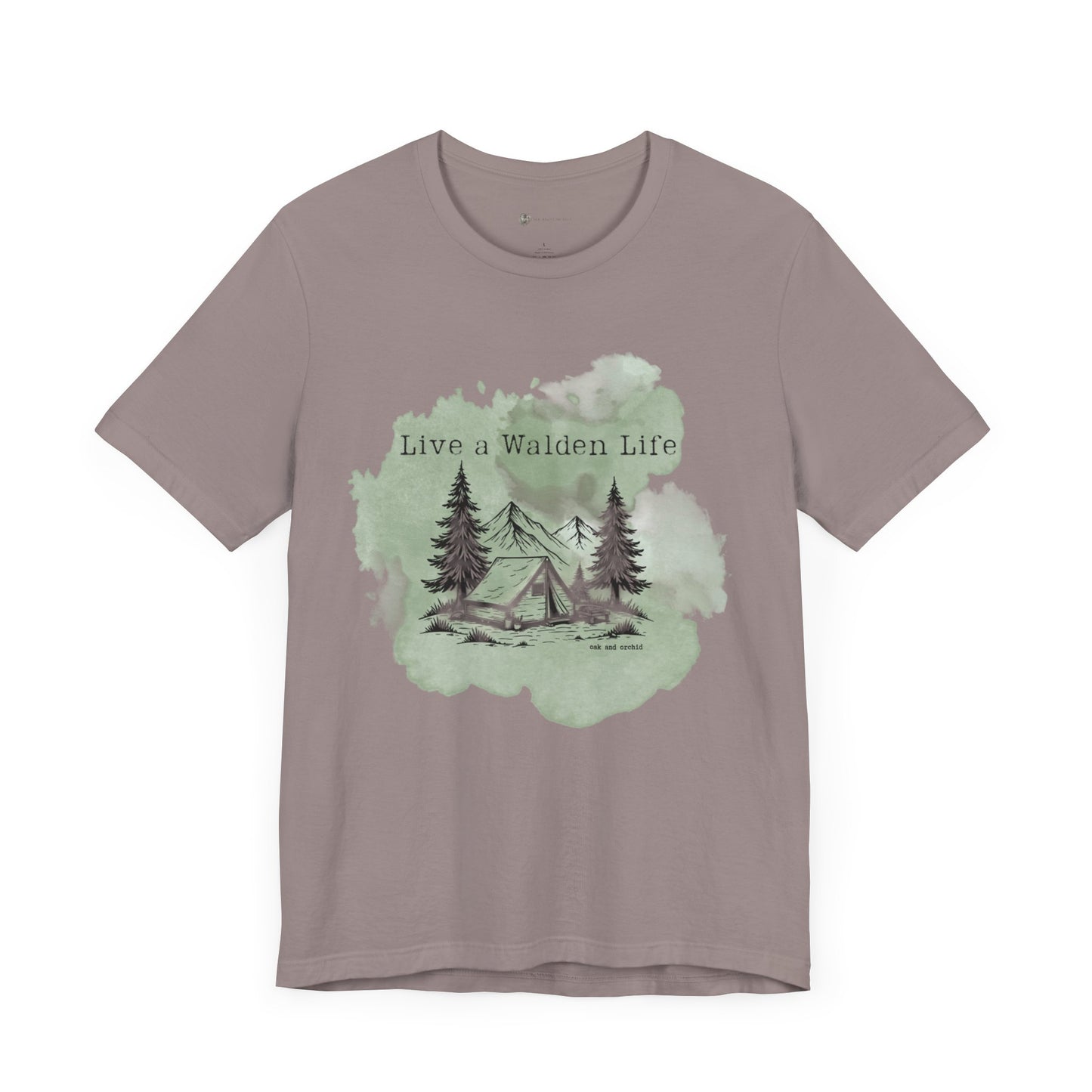 Summer 2025 - Orchard Bloom - Jersey Tee - Live a Walden Life, Nature Lover Shirt, Camping Tee, Adventure Apparel, Eco-Friendly Gift