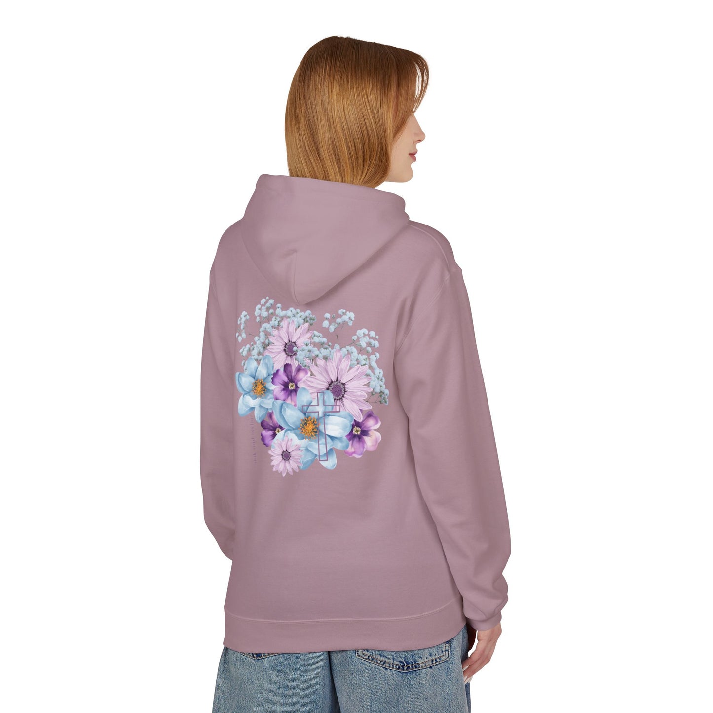 Fields of Mercy - Floral Design Christian Fleece Hoodie - Cozy & Stylish for Every Occasion