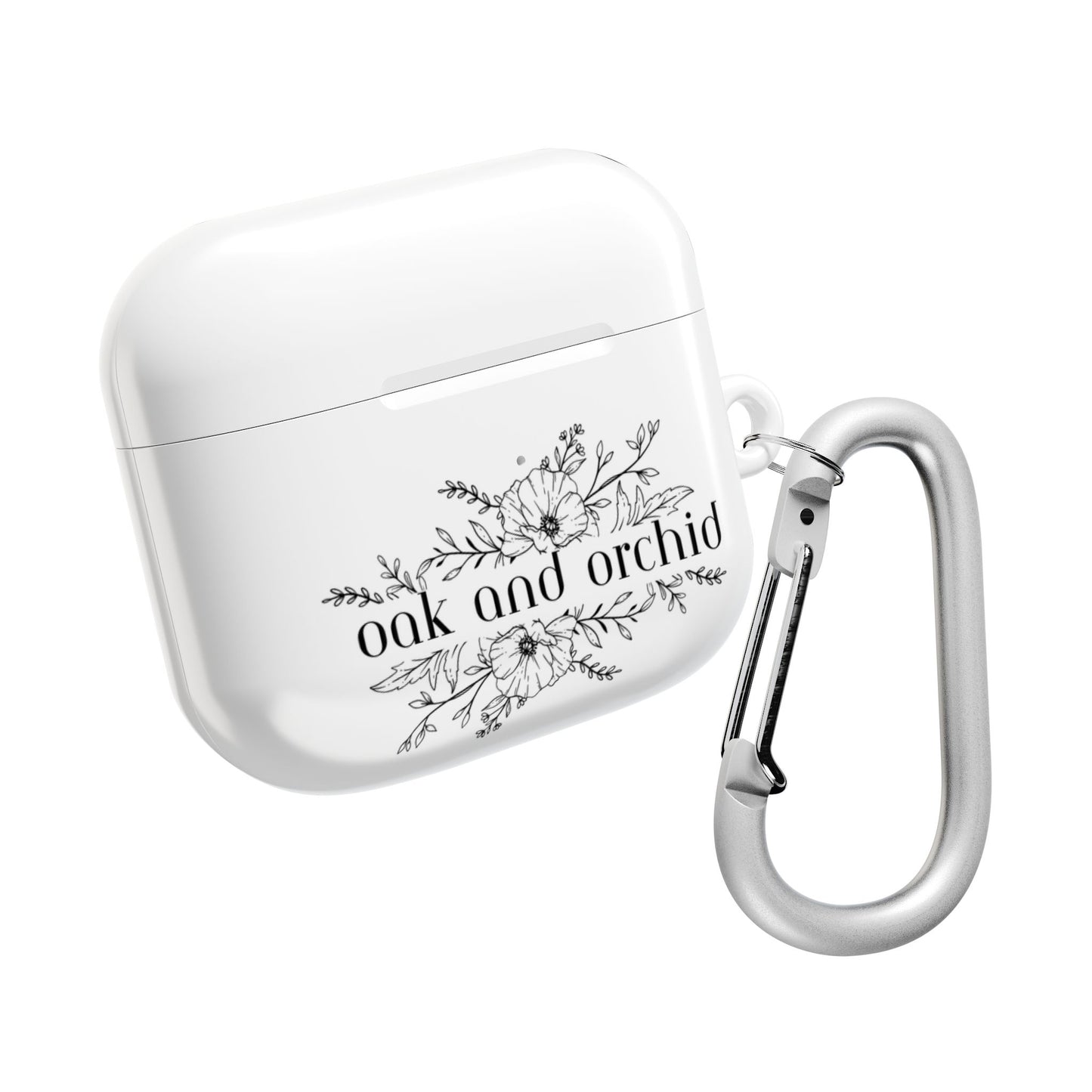 Oak and Orchid Originals - Stylish AirPod Case with Floral Design - Perfect for Music Lovers, Gift for Friends, Birthday, Personalized Tech Accessory