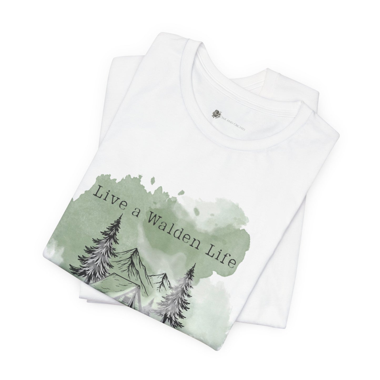 Summer 2025 - Orchard Bloom - Jersey Tee - Live a Walden Life, Nature Lover Shirt, Camping Tee, Adventure Apparel, Eco-Friendly Gift