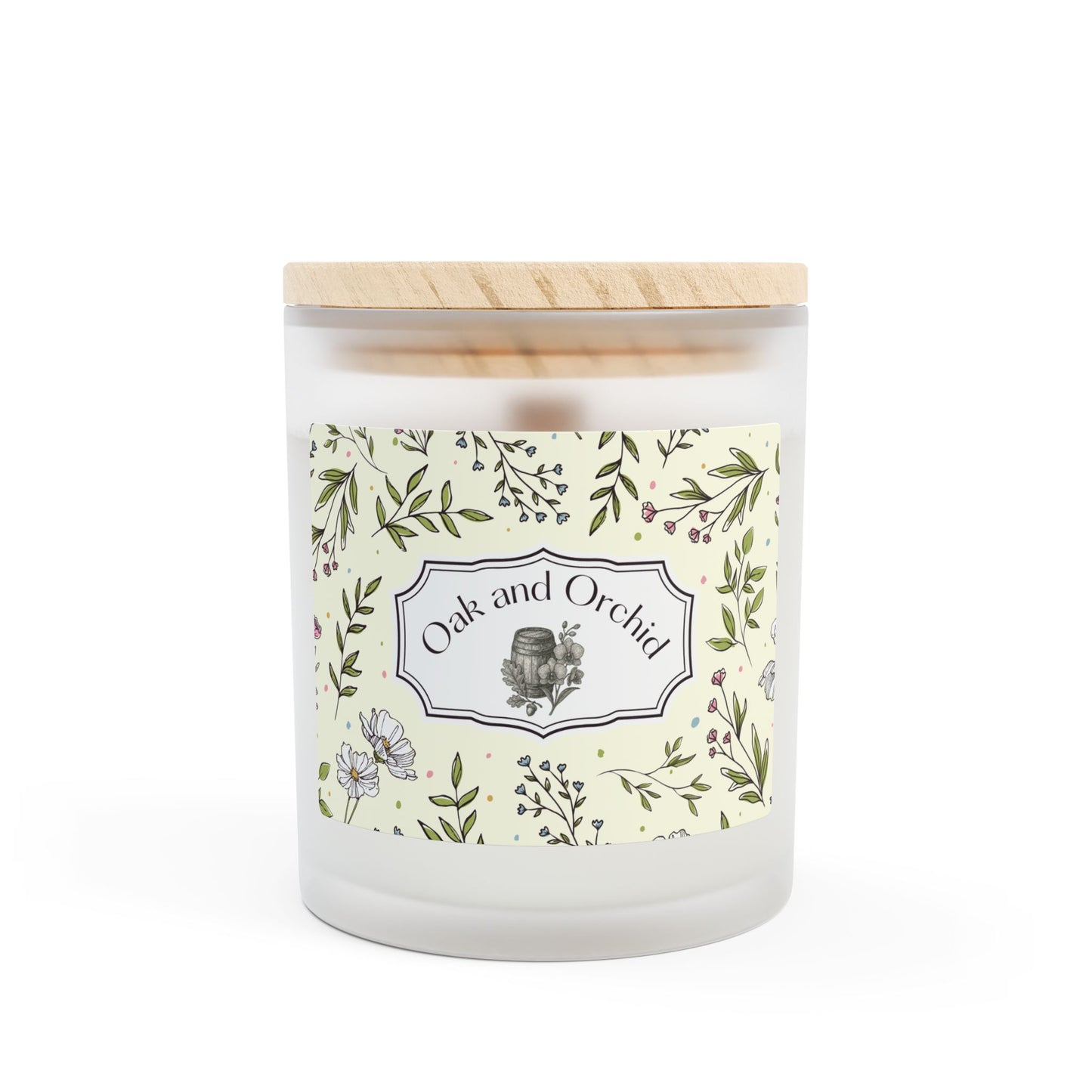 Lemon Lace - Scented Frosted Glass Candle 11oz