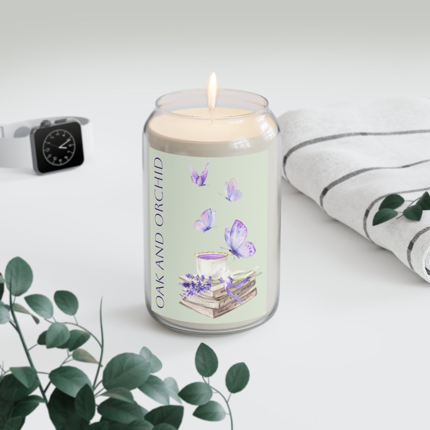 Summer 2025 - Orchard Bloom - Scented Candle - Oak and Orchid, Purple Floral Home Decor, Relaxing Gift, Aromatherapy Candle, Housewarming, Spa Atmosphere