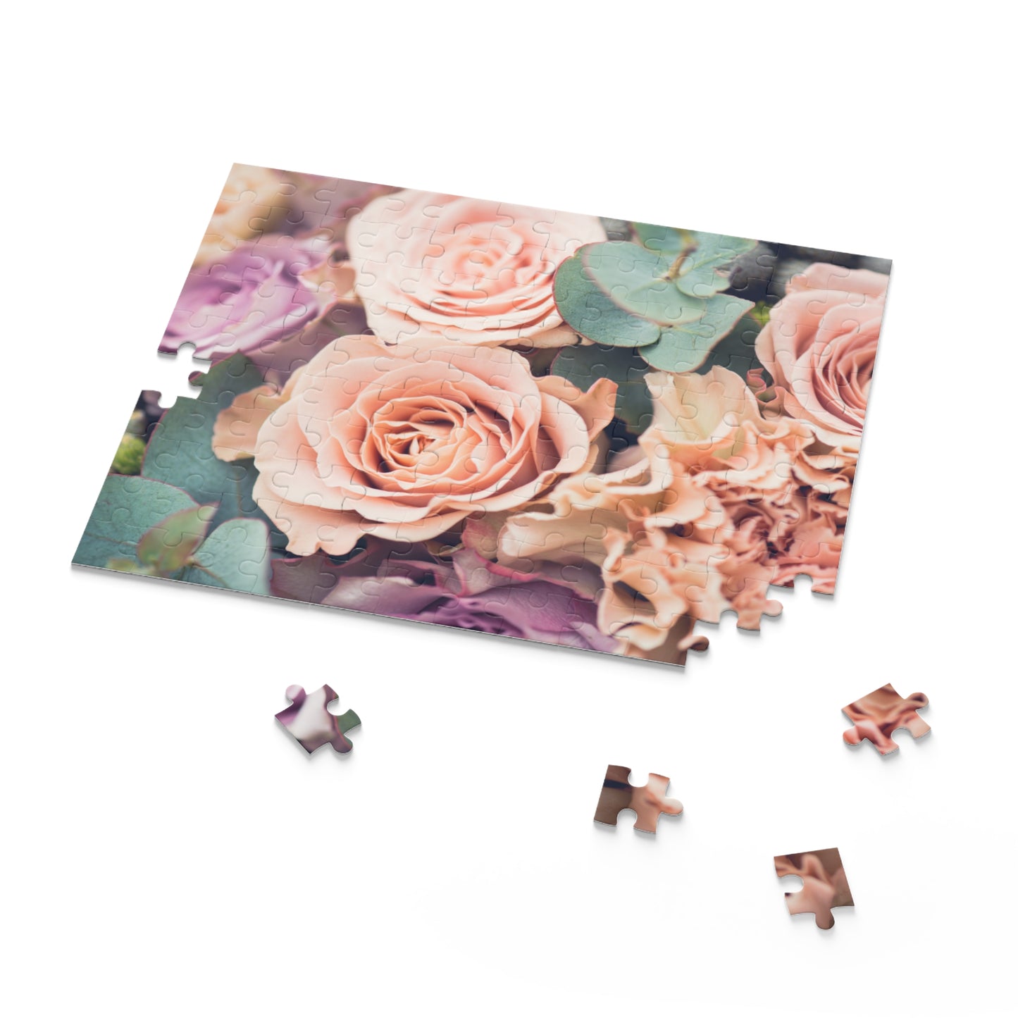 Floral Puzzle (120, 252, 500-Piece) - Beautiful Rose Design, Great Gift for Flower Lovers, Family Fun Activity, Cozy Game Night, Home Decor