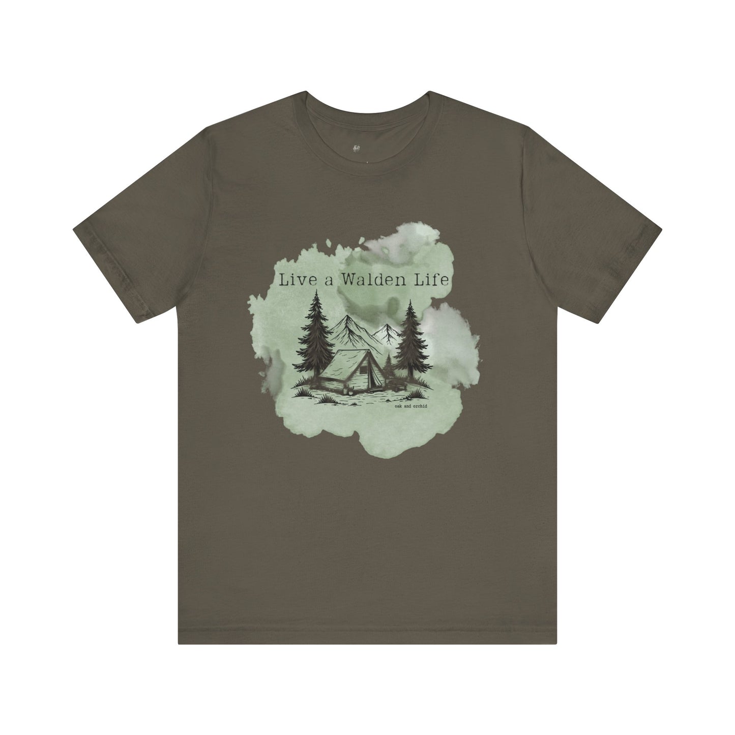 Summer 2025 - Orchard Bloom - Jersey Tee - Live a Walden Life, Nature Lover Shirt, Camping Tee, Adventure Apparel, Eco-Friendly Gift
