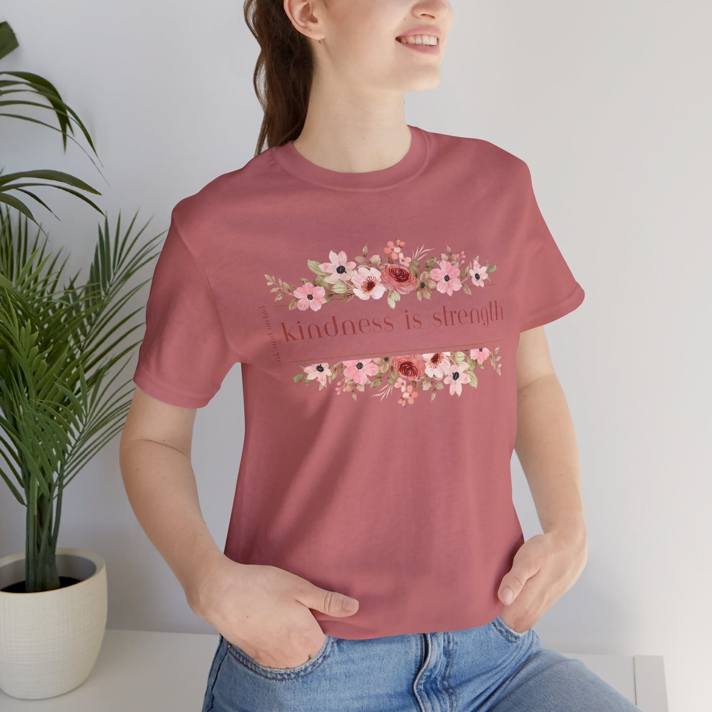 Meadow Musings - Kindness is Strength Floral Unisex Tee