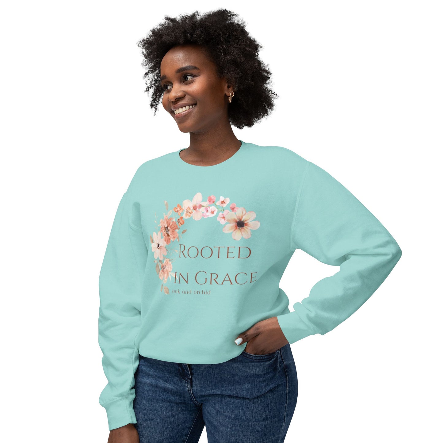 Meadow Musings - Rooted in Grace Floral Crewneck Sweatshirt
