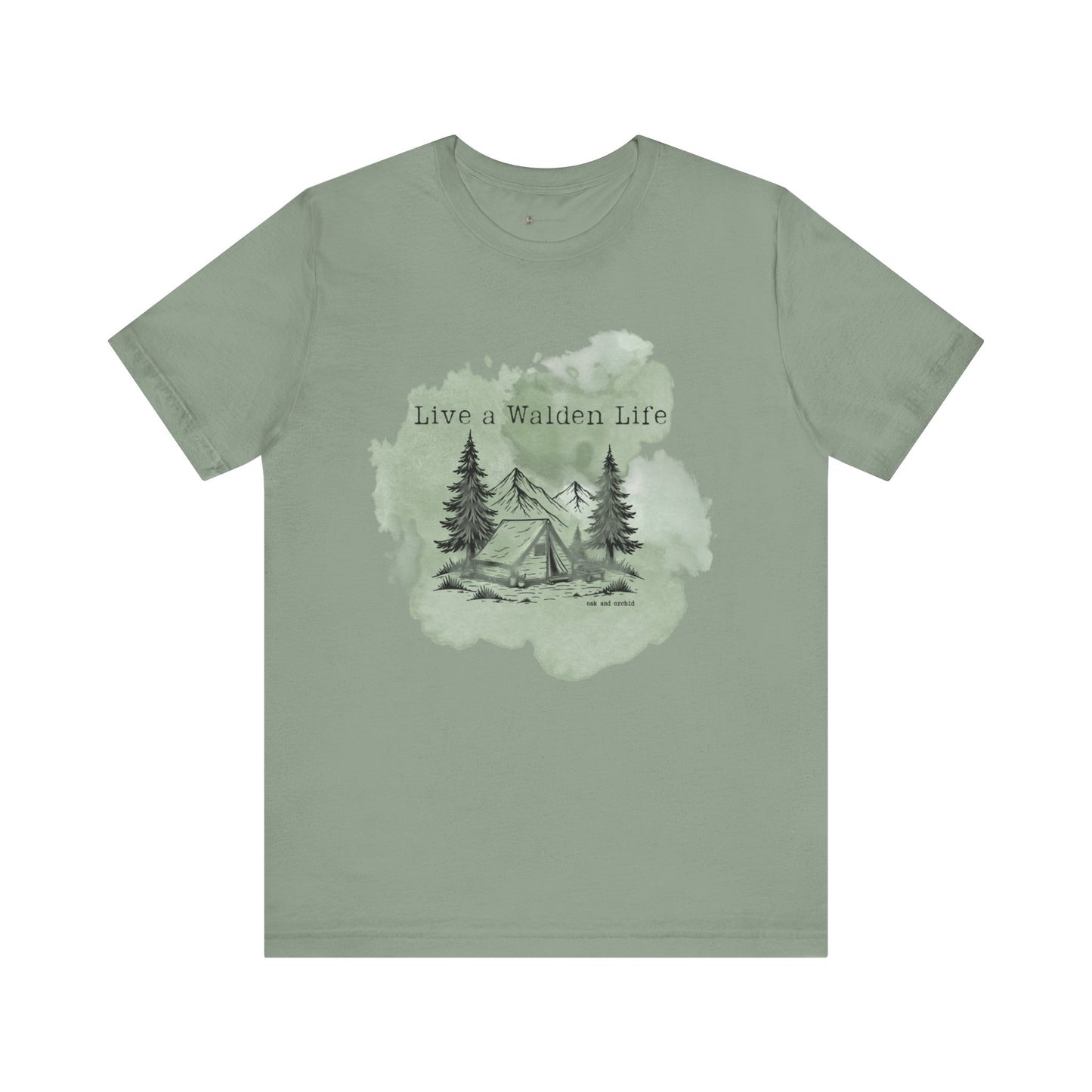 Summer 2025 - Orchard Bloom - Jersey Tee - Live a Walden Life, Nature Lover Shirt, Camping Tee, Adventure Apparel, Eco-Friendly Gift
