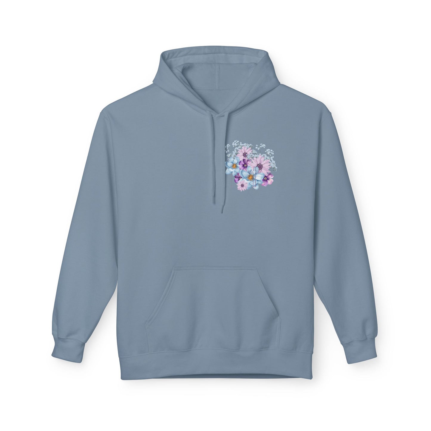 Fields of Mercy - Floral Design Christian Fleece Hoodie - Cozy & Stylish for Every Occasion