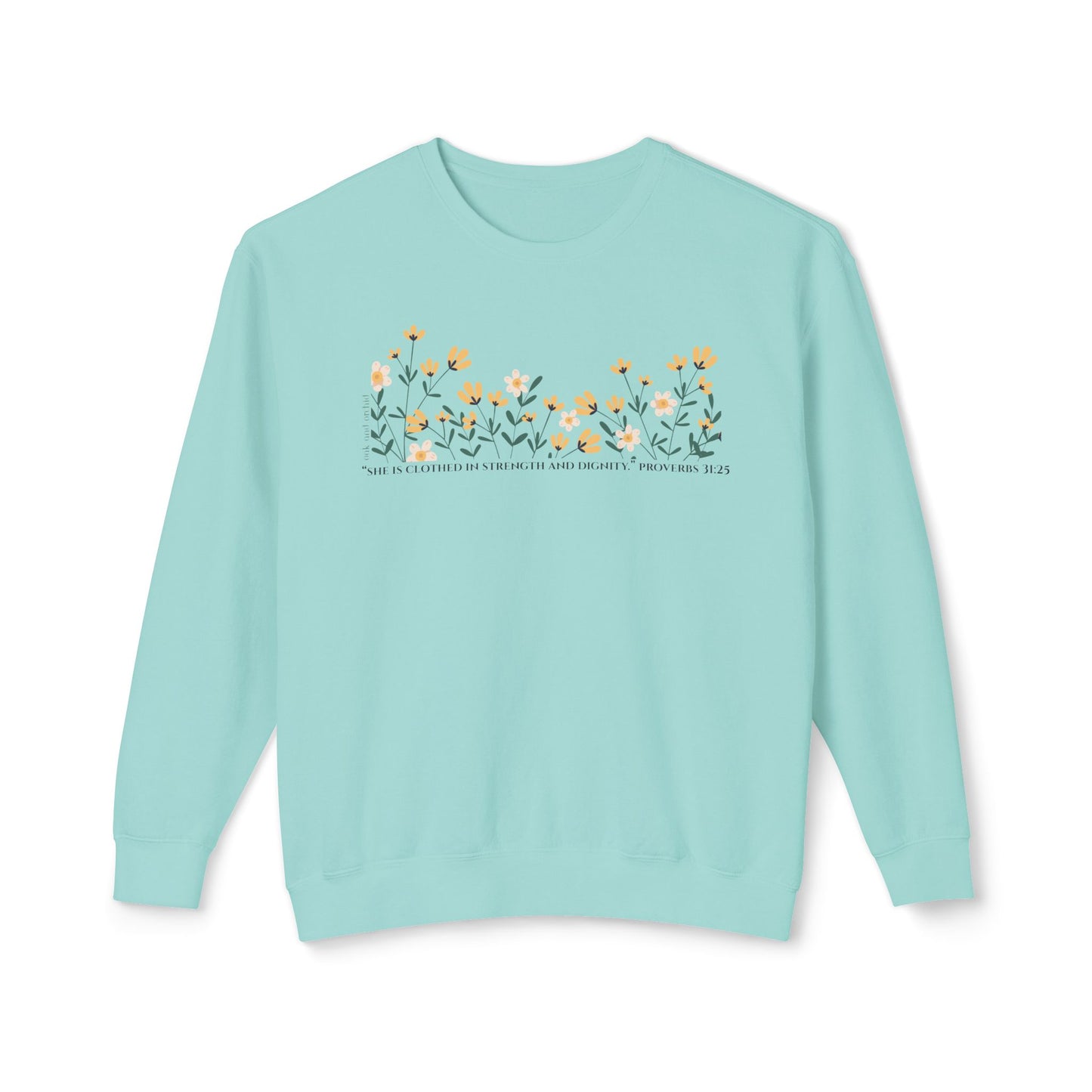 Meadow Musings - Crewneck Sweatshirt - Proverbs 31:25