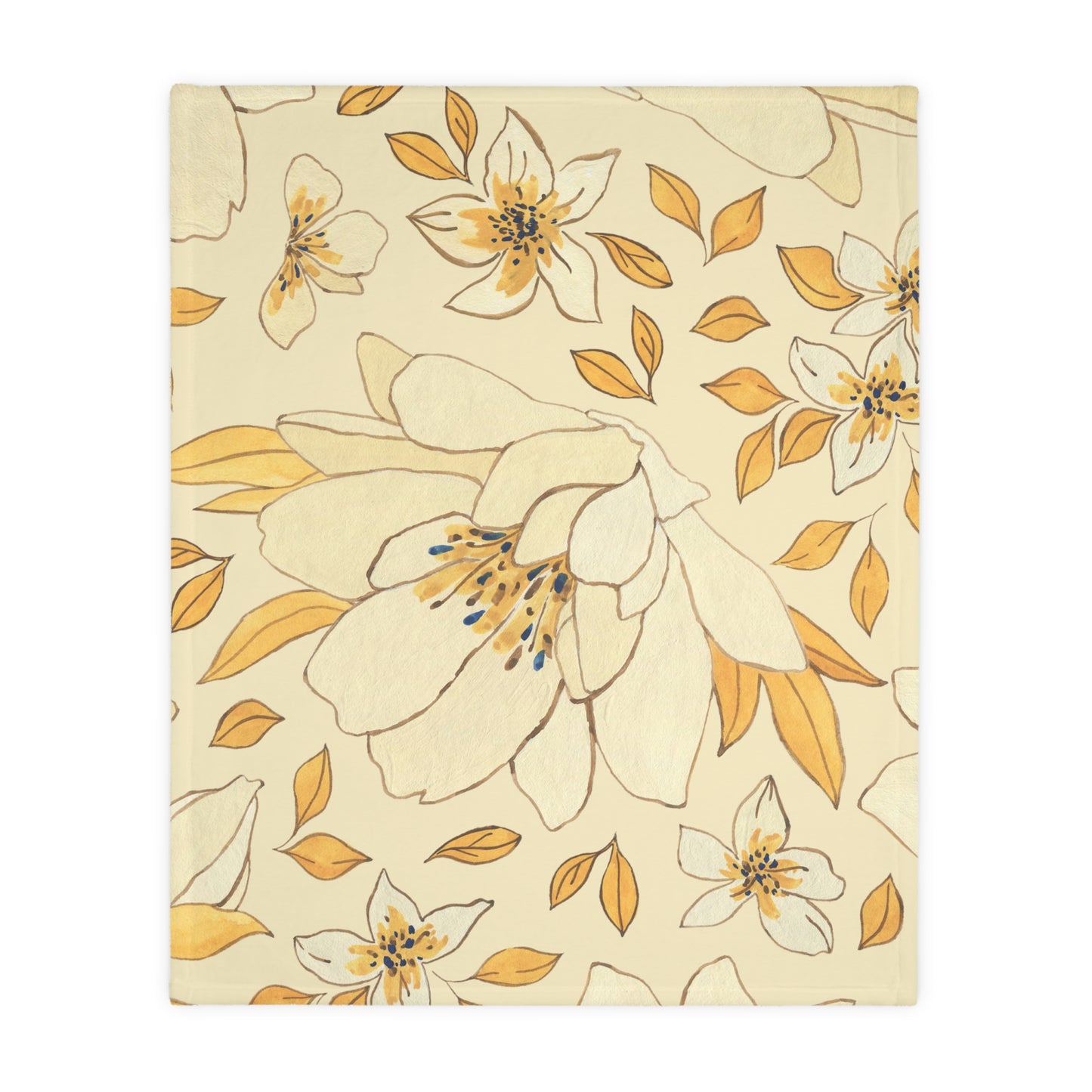 Buttered Bloom - Velveteen Blanket