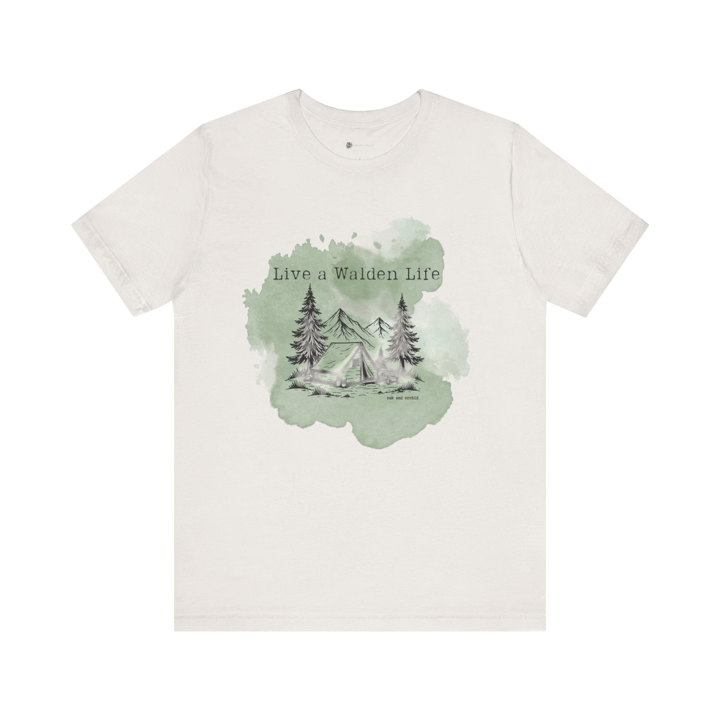 Summer 2025 - Orchard Bloom - Jersey Tee - Live a Walden Life, Nature Lover Shirt, Camping Tee, Adventure Apparel, Eco-Friendly Gift