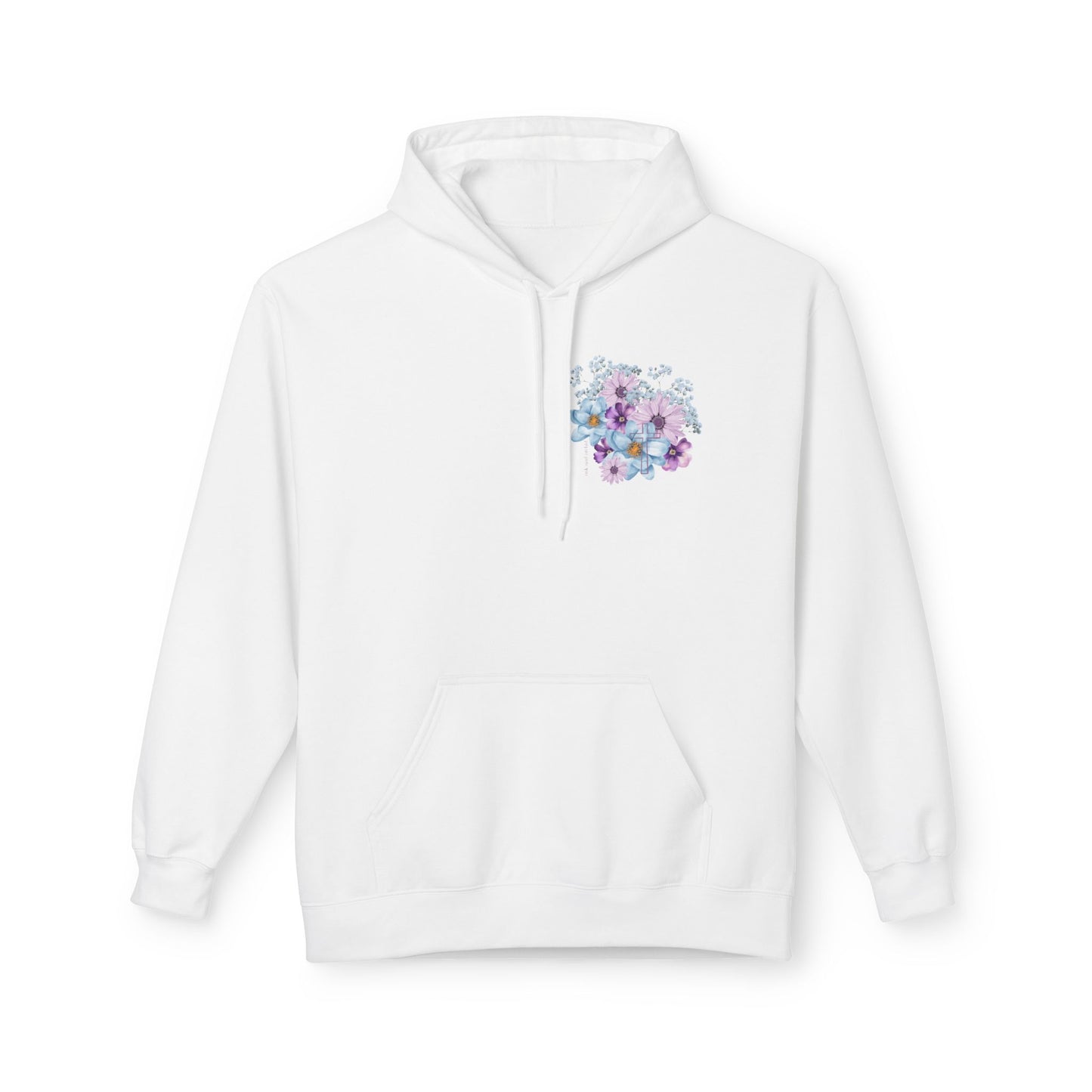 Fields of Mercy - Floral Design Christian Fleece Hoodie - Cozy & Stylish for Every Occasion