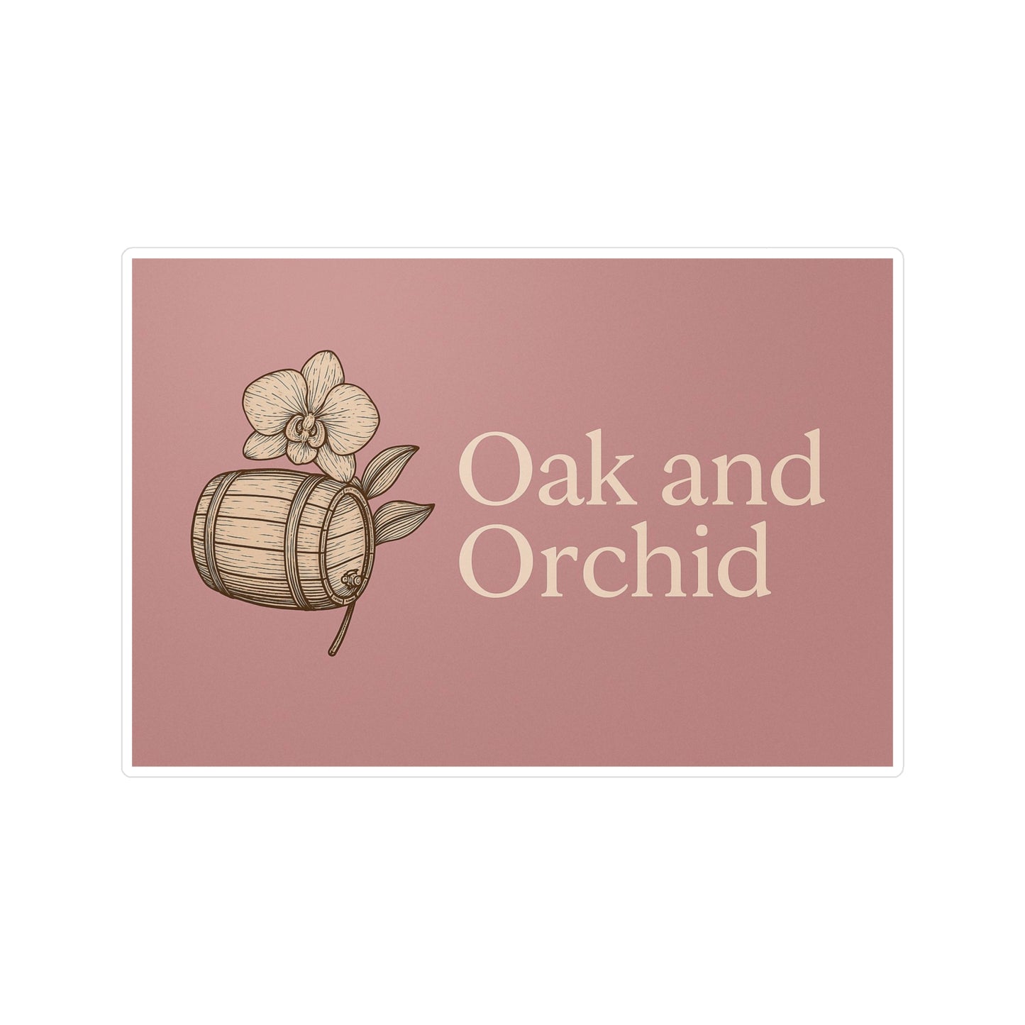 Oak and Orchid Vinyl Kiss-Cut Stickers