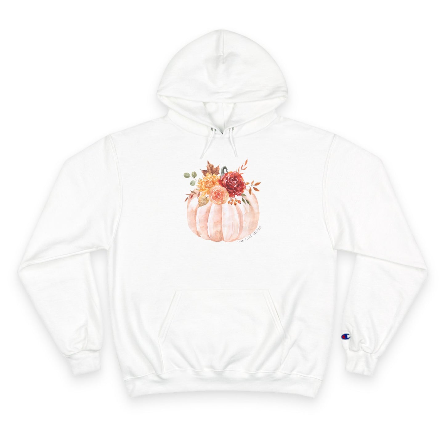 Autumn Floral Pumpkin Hoodie, Cozy Fall Sweatshirt, Cute Gift for Her, Perfect for Halloween, Thanksgiving, Everyday Wear