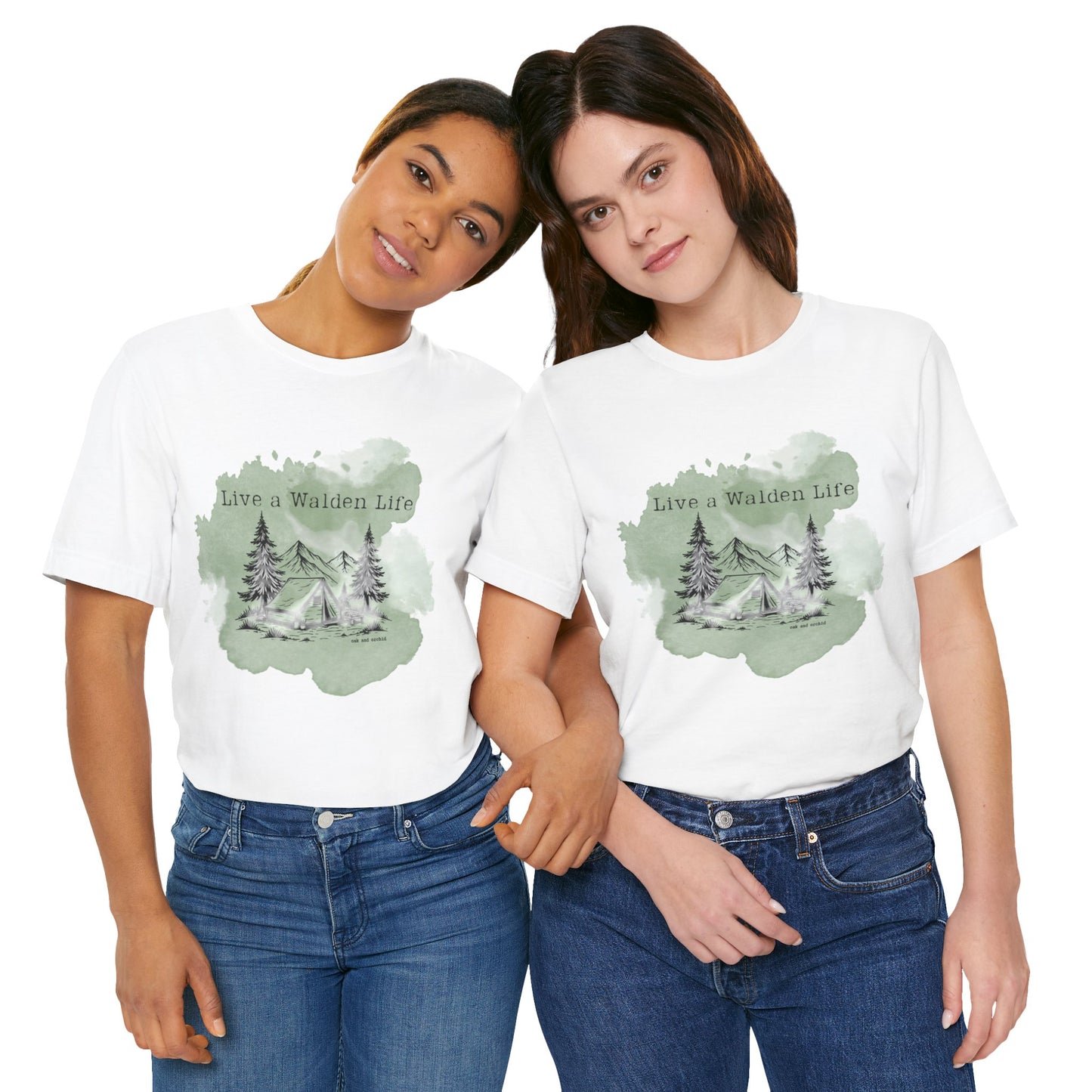 Summer 2025 - Orchard Bloom - Jersey Tee - Live a Walden Life, Nature Lover Shirt, Camping Tee, Adventure Apparel, Eco-Friendly Gift