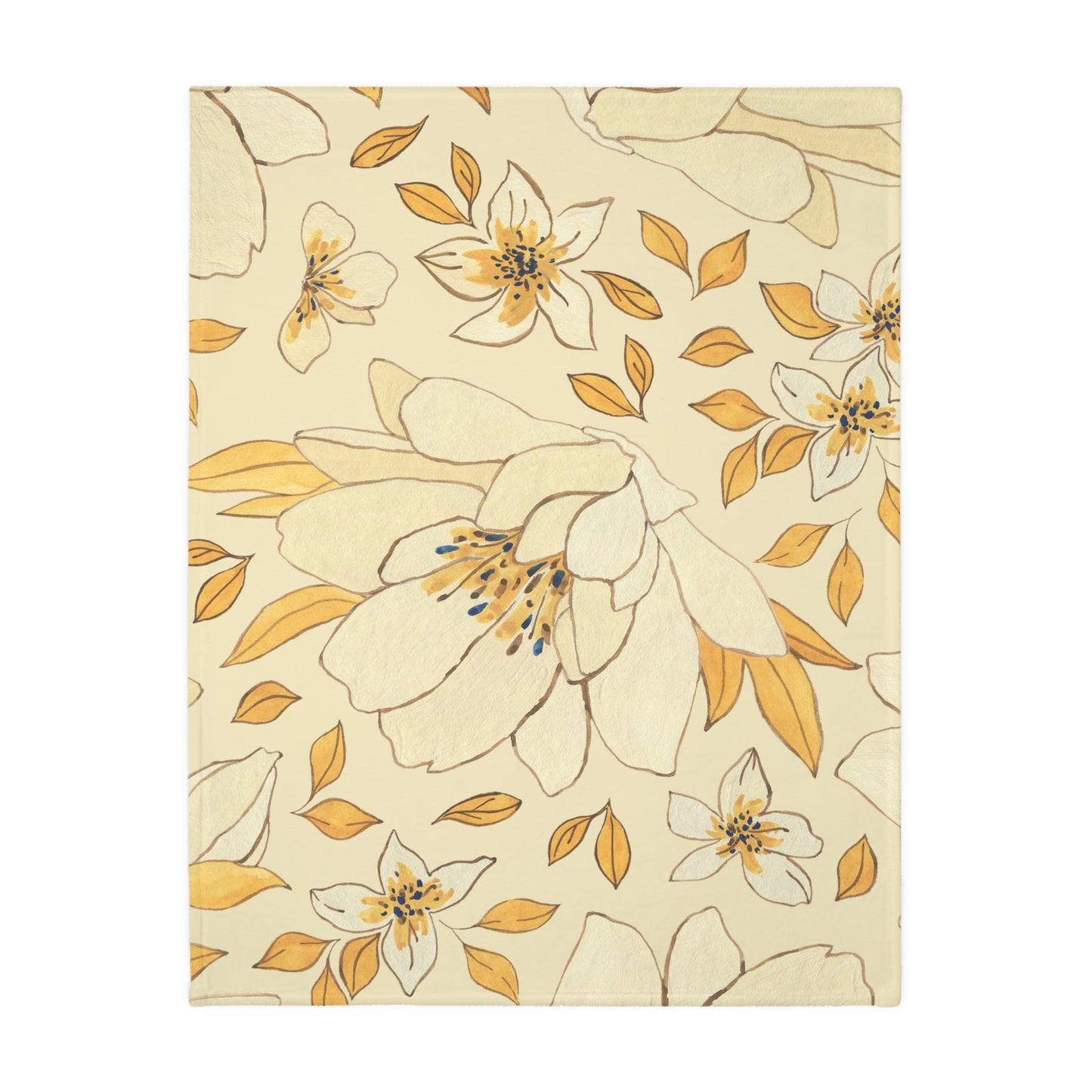 Buttered Bloom - Velveteen Blanket