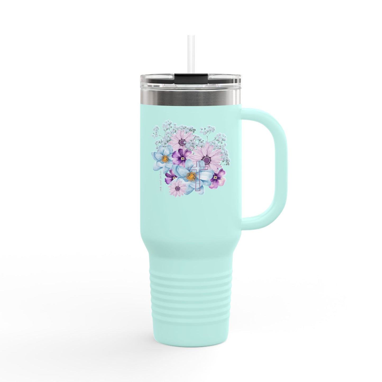 Fields of Mercy - Floral Christian Insulated Travel Mug | 40oz