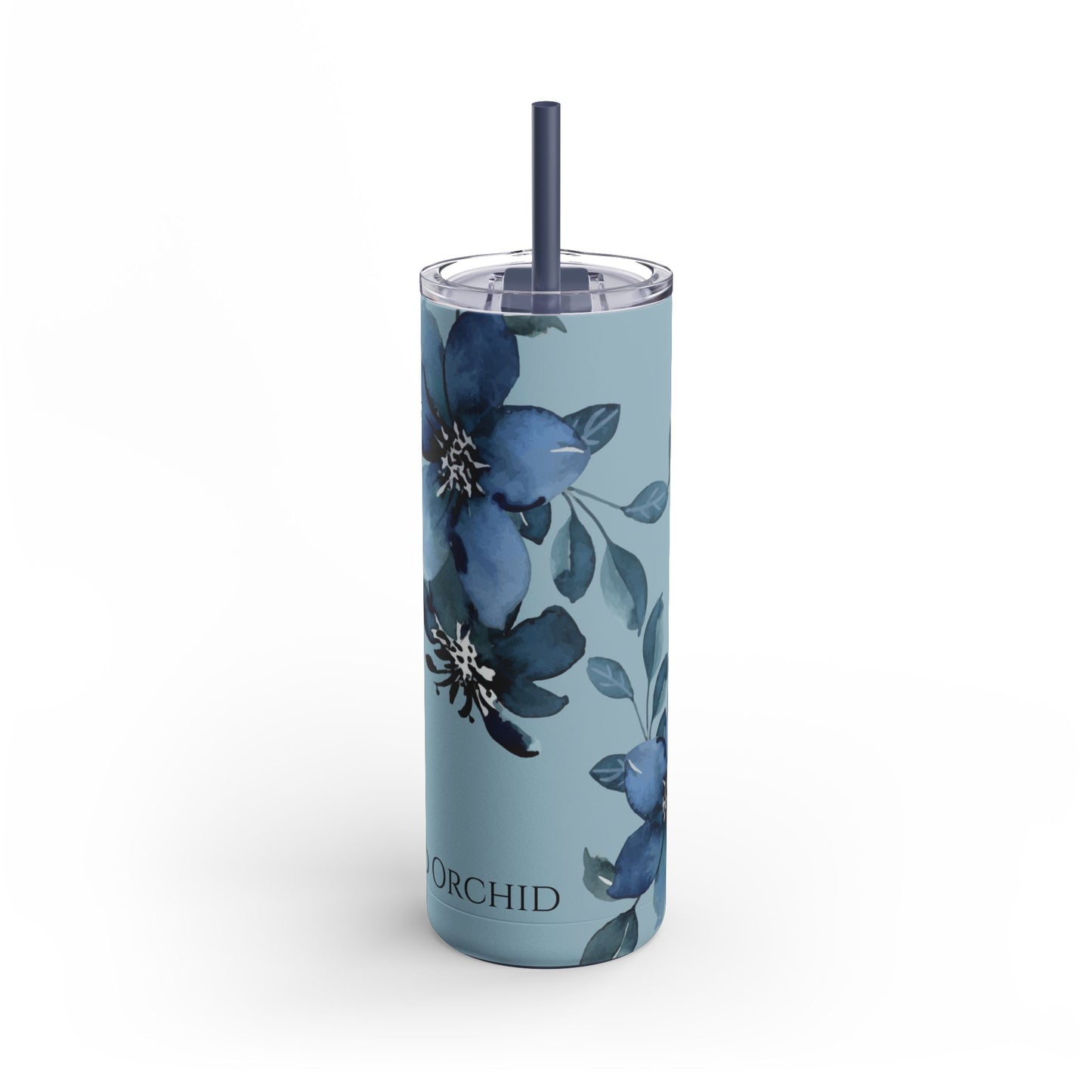 Cerulean Flora - Maars Maker Skinny Matte Tumbler, 20oz