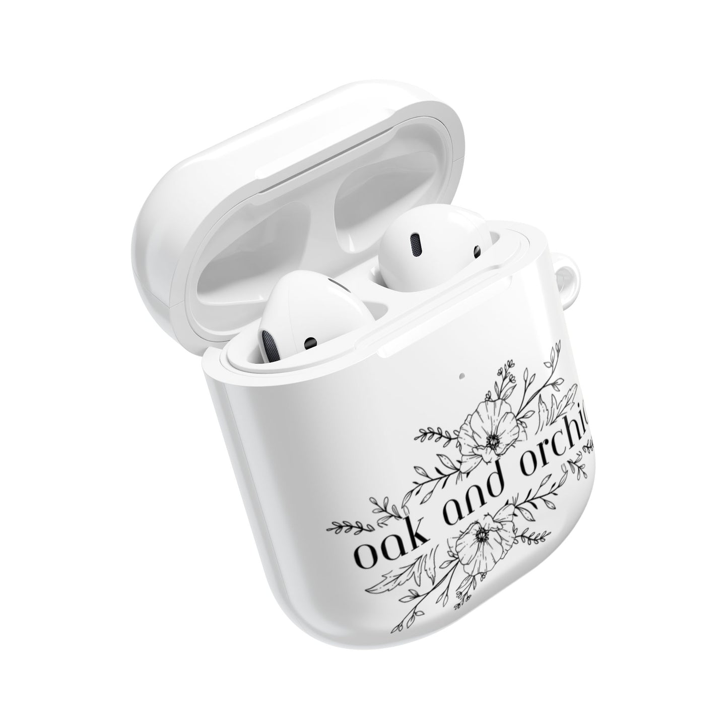 Oak and Orchid Originals - Stylish AirPod Case with Floral Design - Perfect for Music Lovers, Gift for Friends, Birthday, Personalized Tech Accessory