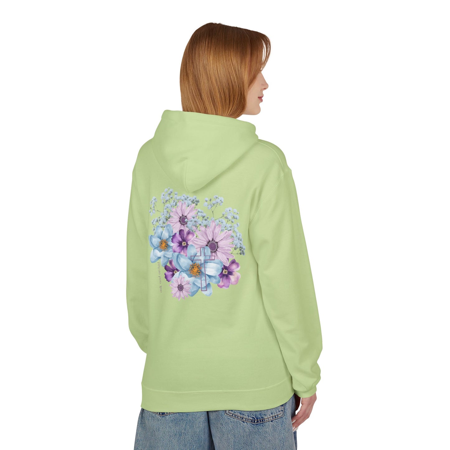 Fields of Mercy - Floral Design Christian Fleece Hoodie - Cozy & Stylish for Every Occasion