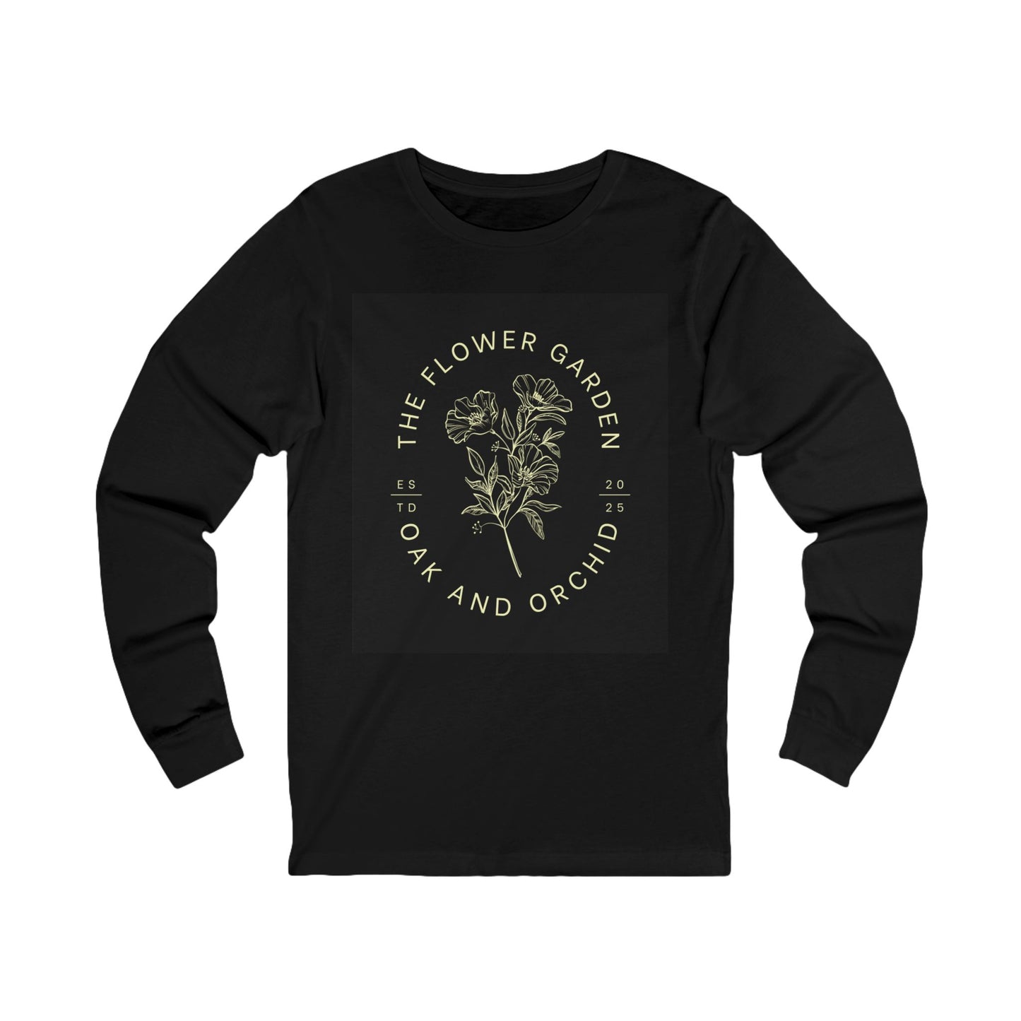 Oak and Orchid Originals - Floral Long Sleeve Tee, Botanical Shirt, Gift for Garden Lovers, Casual Springwear, Nature Inspired Fashion, Eco-Friendly Apparel