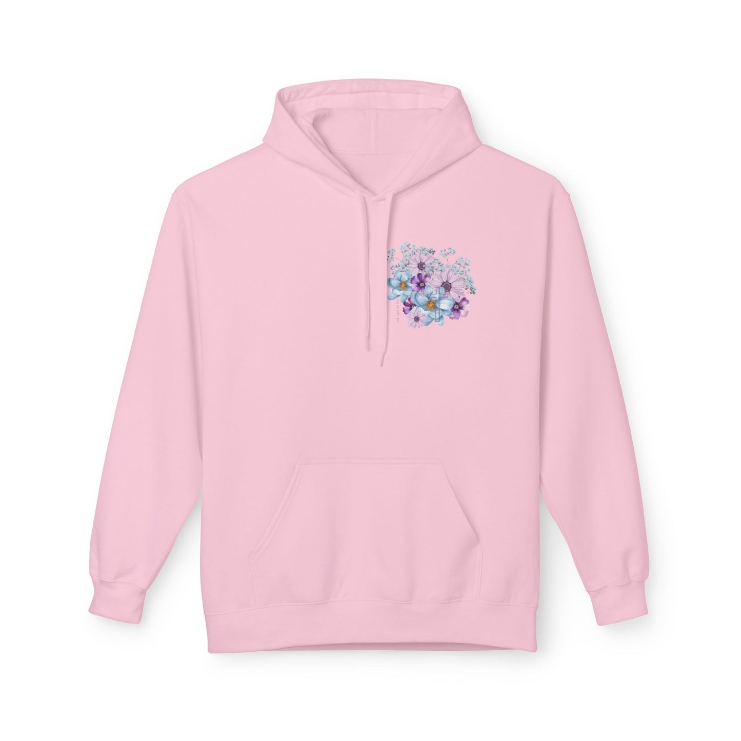 Fields of Mercy - Floral Design Christian Fleece Hoodie - Cozy & Stylish for Every Occasion