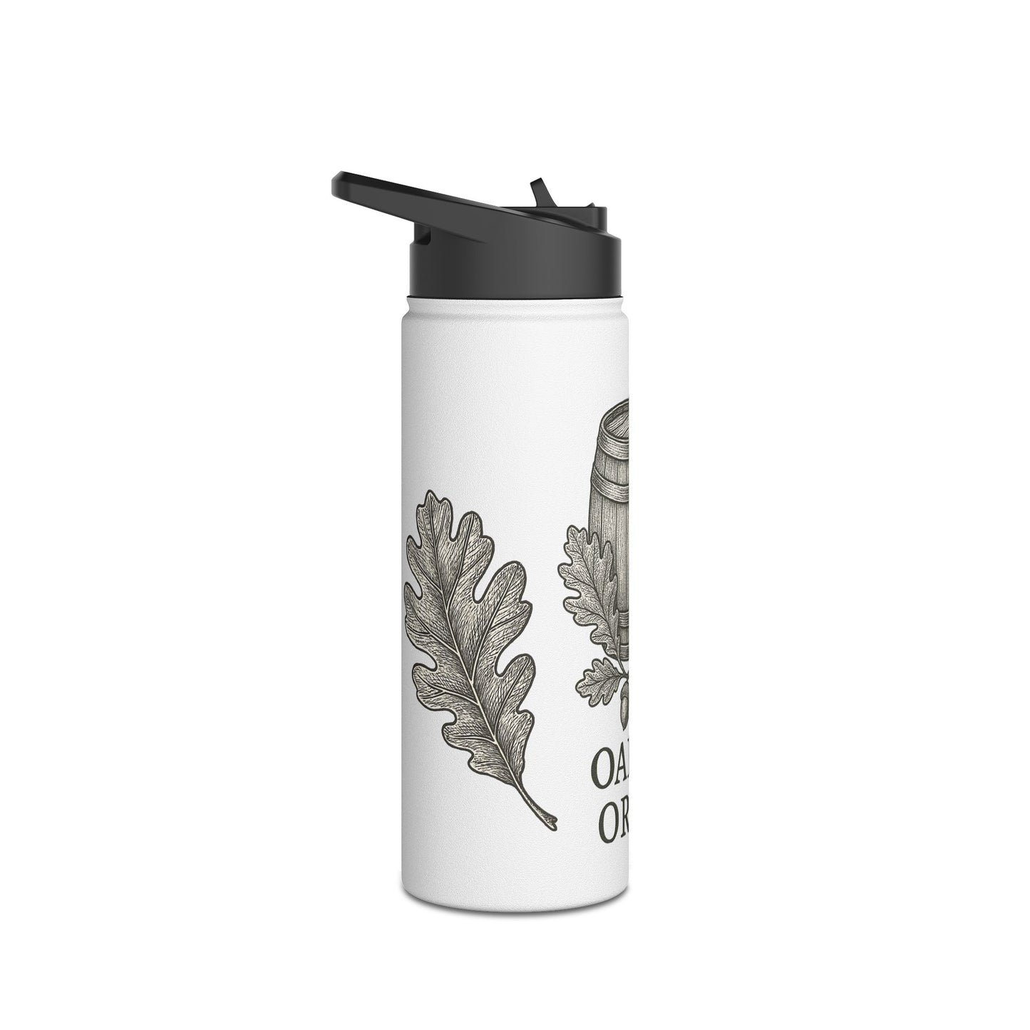 Eco-Friendly Stainless Steel Water Bottle - Oak and Orchid Design