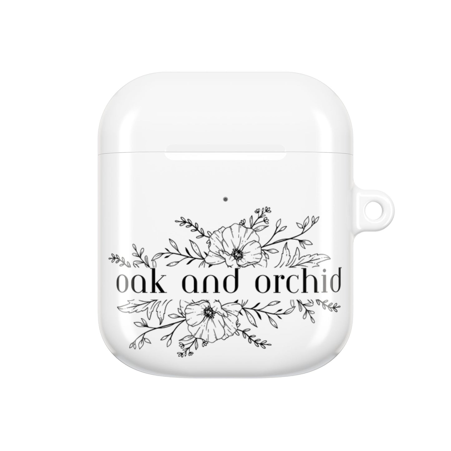 Oak and Orchid Originals - Stylish AirPod Case with Floral Design - Perfect for Music Lovers, Gift for Friends, Birthday, Personalized Tech Accessory