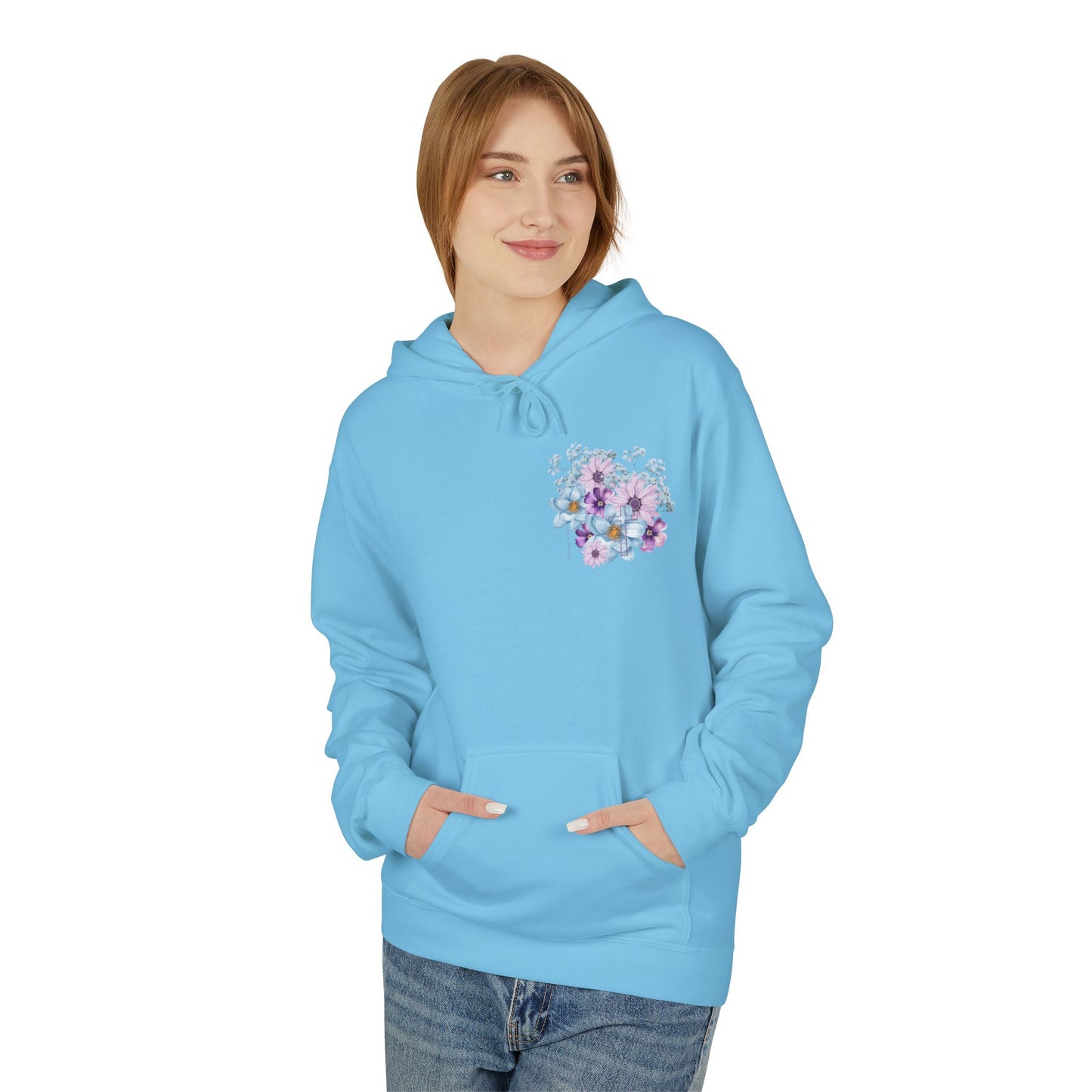 Fields of Mercy - Floral Design Christian Fleece Hoodie - Cozy & Stylish for Every Occasion