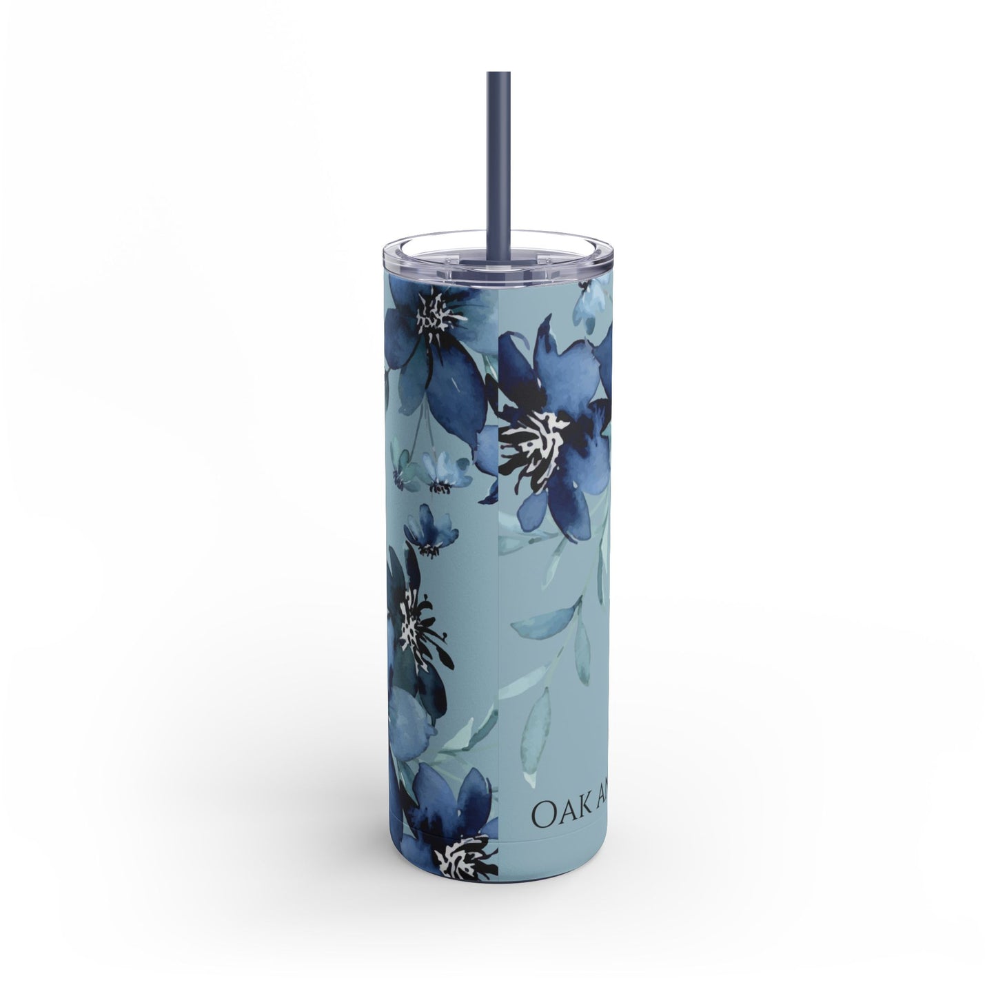 Cerulean Flora - Maars Maker Skinny Matte Tumbler, 20oz