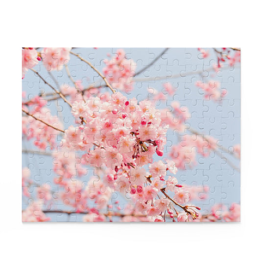 Blossoming Cherry Tree Puzzle - 120/252/500-Piece, Ideal for Relaxation and Family Fun