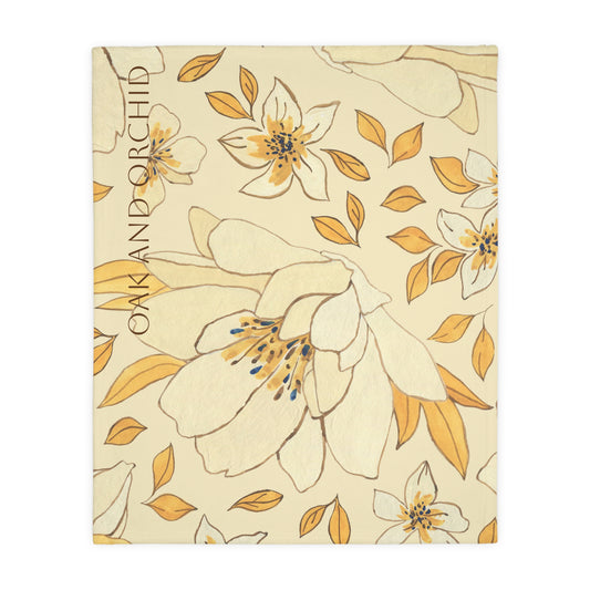 Buttered Bloom - Velveteen Blanket