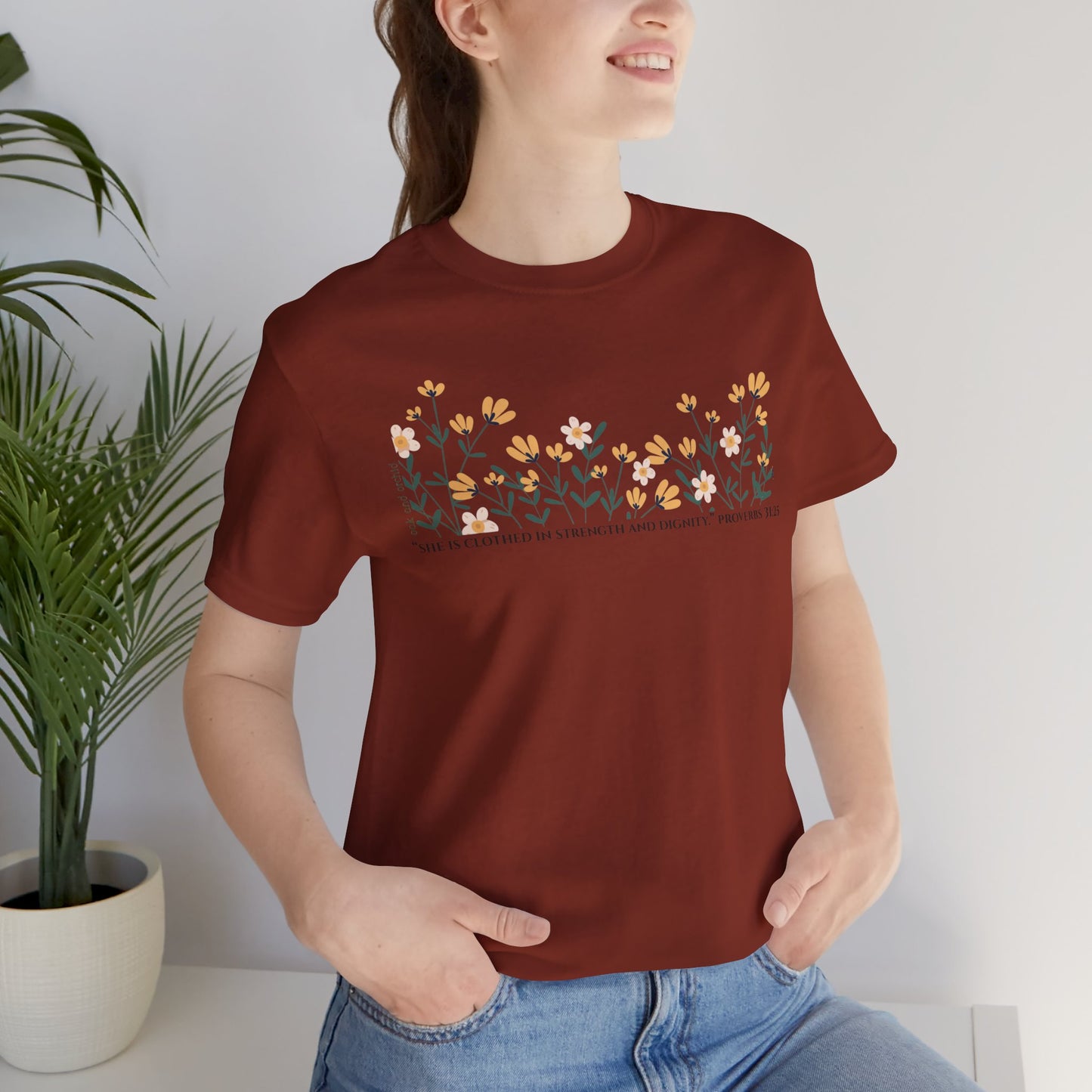 Meadow Musings - Unisex Tee - Proverbs 31:25