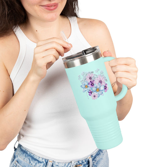 Fields of Mercy - Floral Christian Insulated Travel Mug | 40oz