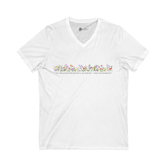 Meadow Musings - V-Neck Tee - "You Are Beautiful, My Darling"