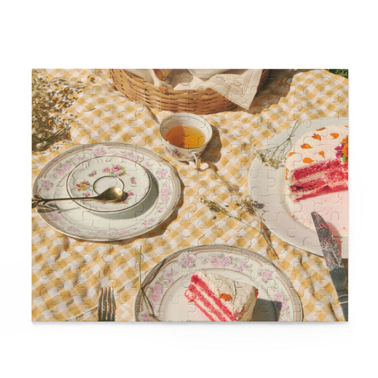 Vintage Tea Time Puzzle - 120/252/500-Piece Jigsaw for Cozy Nights, Gift for Tea Lovers, Family Fun, Home Decor