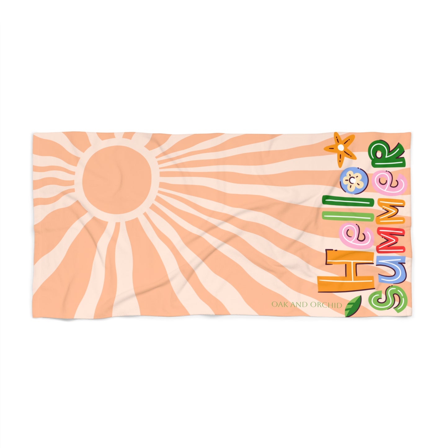 Summer 2025 - Orchard Bloom - Colorful Summer Beach Towel, Vibrant Pool Towel, Travel Towel, Fun Gift for Beach Lovers, Hello Summer Design