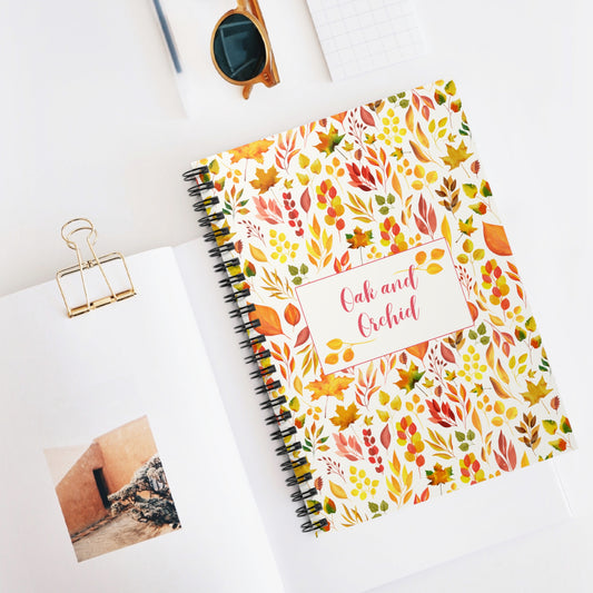 Autumn Floral Spiral Notebook - Oak and Crocheted | Perfect for Journaling, Note-taking, Gift for Fall, Student Supplies, Writers, [...]