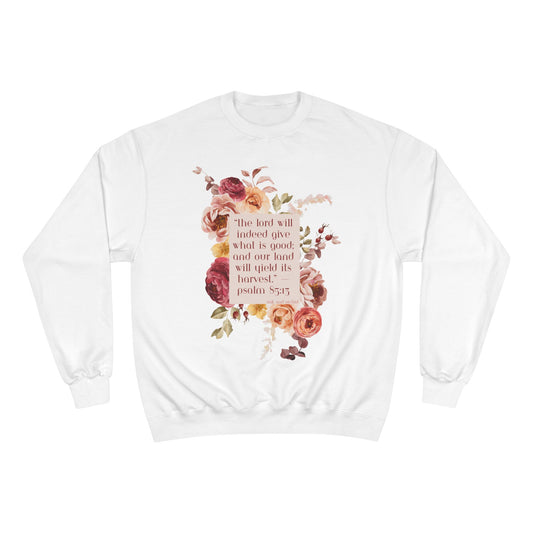 Floral Inspirational Sweatshirt, Motivational Gift, Cozy Champion Crewneck, Positive Quote Design, Thoughtful Apparel for Her